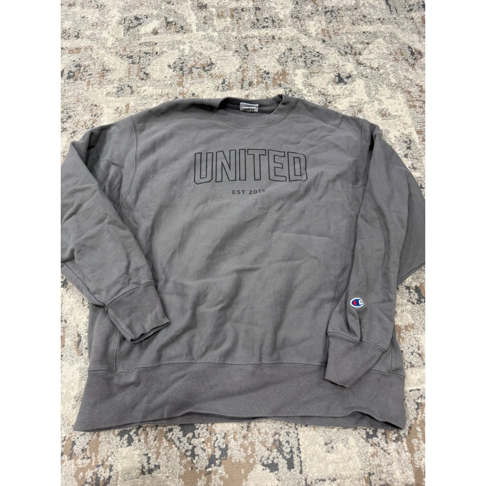 Champion Reverse Weave United Est 2015 Gray Crewneck Sweatshirt XL 1658